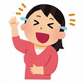 笑顔,女性,漫画風,手を振る,楽しそう