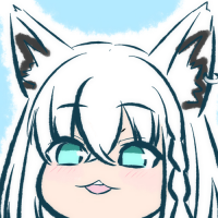 アイコン,アニメ,ケモミミ,白髪,猫耳,青い目,デフォルメ,女の子