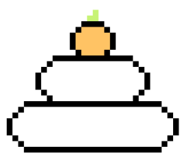 ドット絵,鏡餅,正月,シンプル,みかん