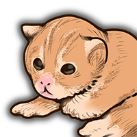 猫,イラスト,子猫,動物,茶色