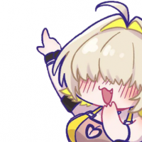 アニメ,女の子,金髪,ツインテール,デフォルメ,笑顔,指さし,かわいい
