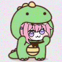 アイコン,恐竜着ぐるみ,ピンク髪,紫目,アニメ風,かわいい,キャラクター