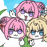 イラスト,アイコン,ピンク髪,金髪,女の子,デフォルメ,ちびキャラ,アニメ風